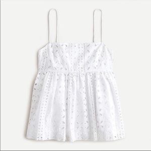 J.Crew - NWOT - Eyelet Camisole Top - White - Size XS